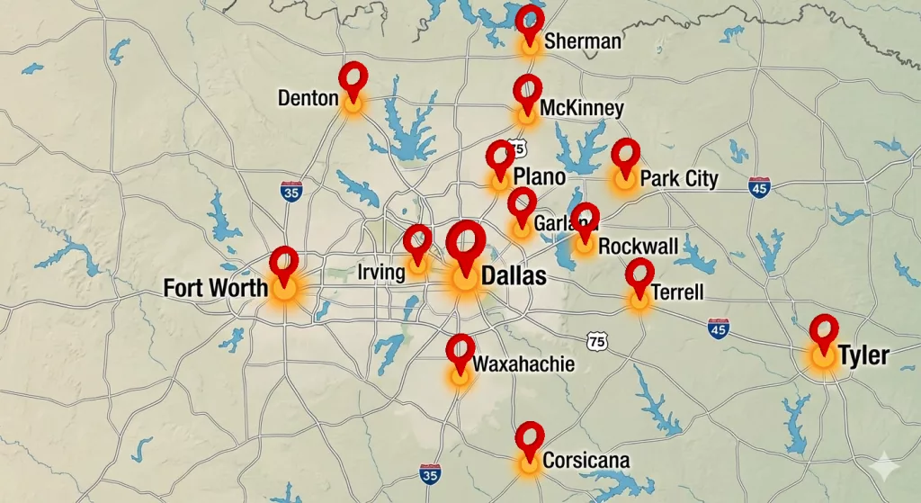Bedrock Foundation Repair Location Map